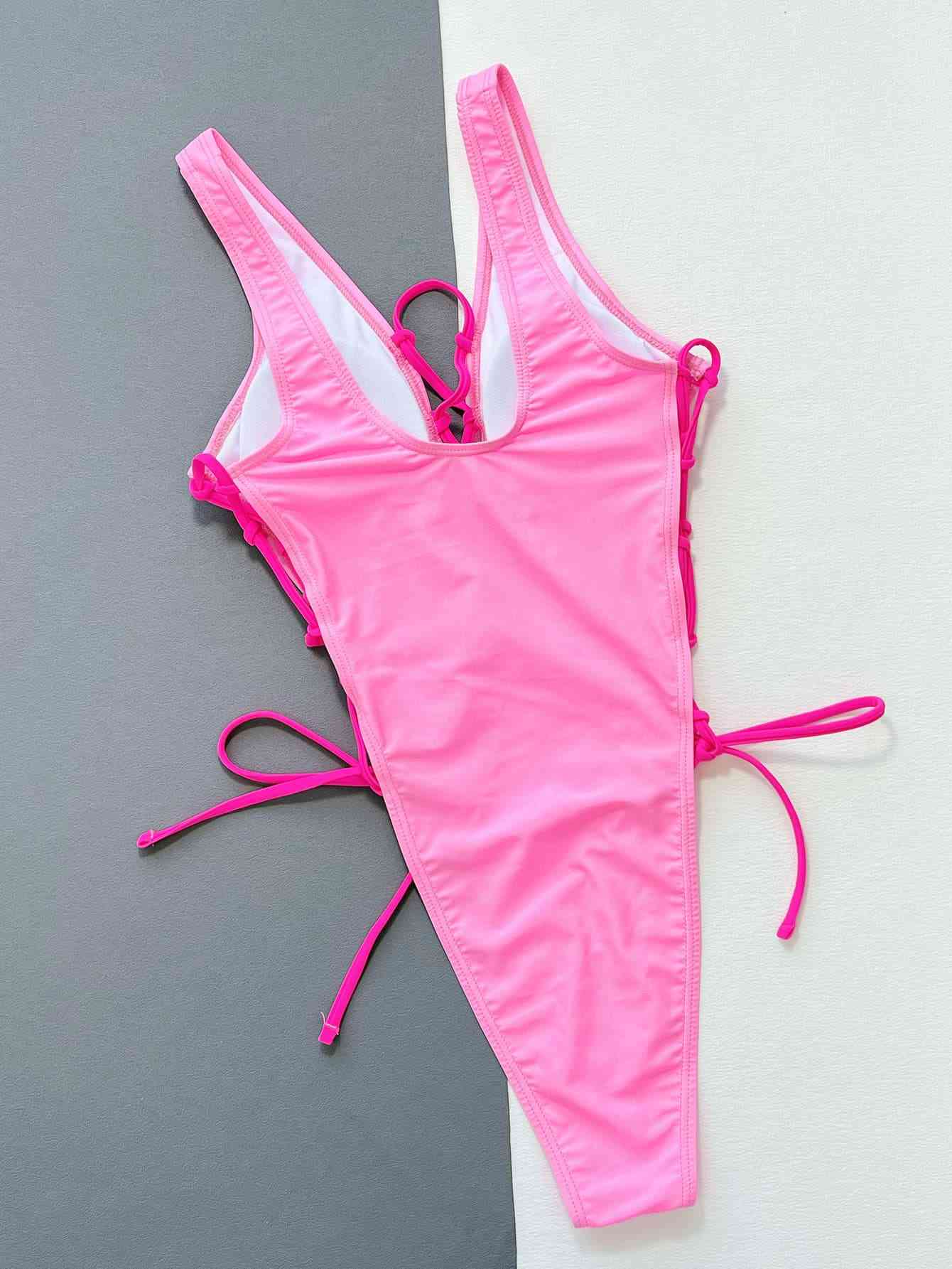 PINKY One-Piece Swimsuit - Texture Love and Tangle 