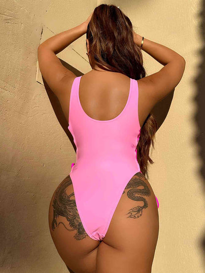 PINKY One-Piece Swimsuit - Texture Love and Tangle 
