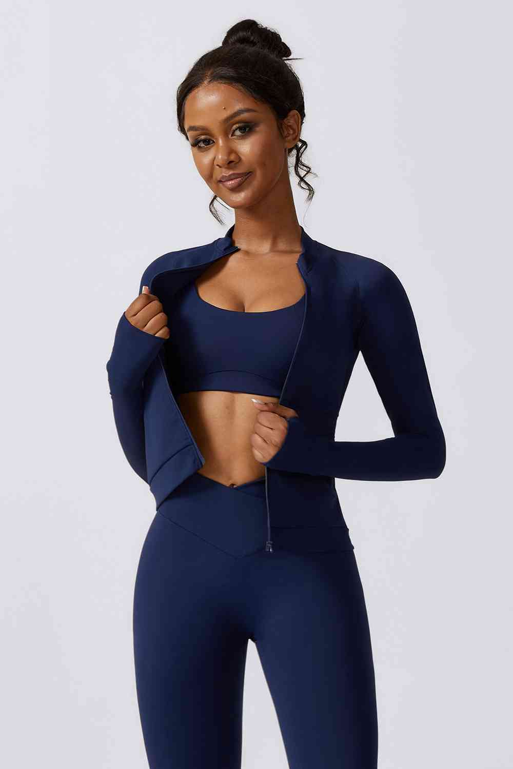 Workout Sports Jacket with Pockets - Texture Love and Tangle 