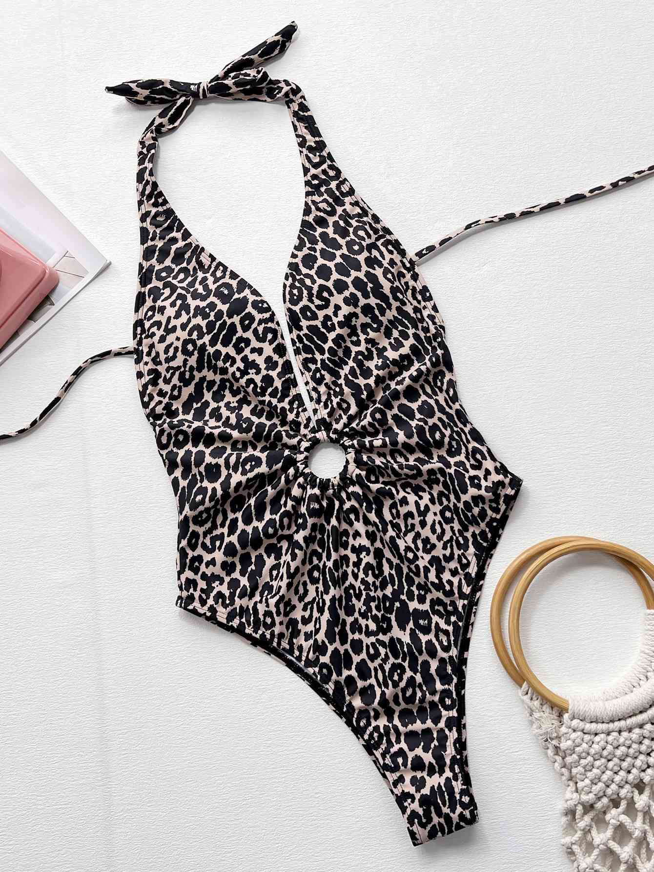 Beachtime One-Piece Swimsuit - Texture Love and Tangle 