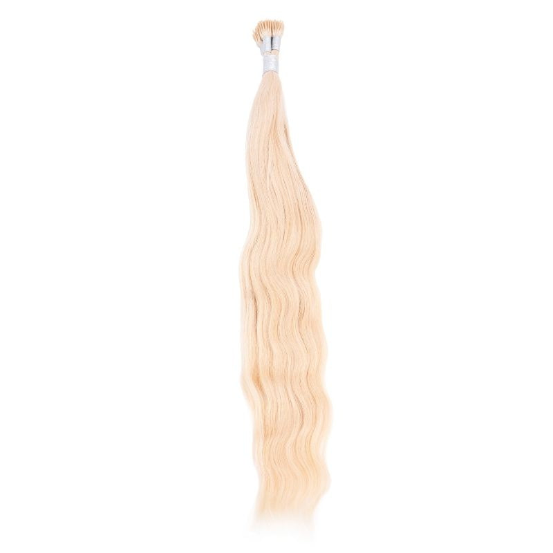 Indian Wavy Blonde I-Tip Extensions - Texture Love and Tangle 